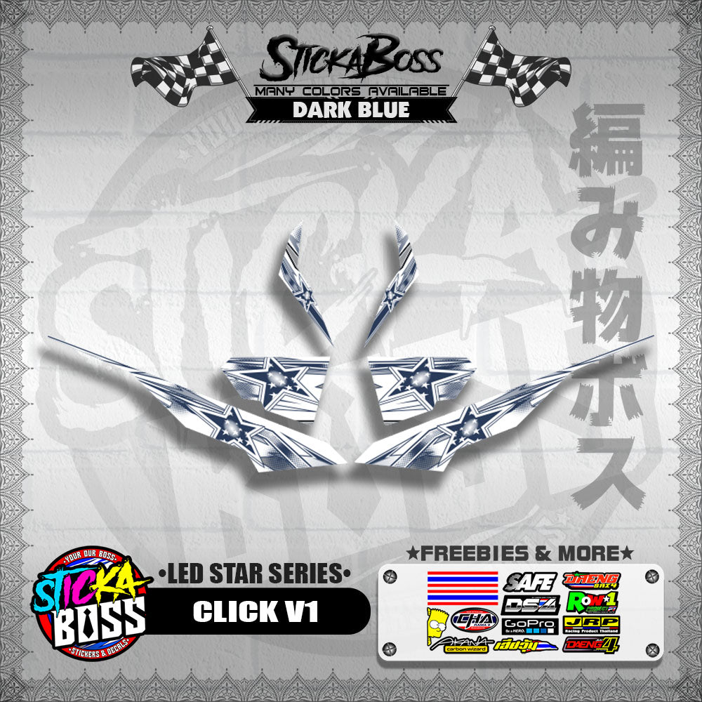 CLICK V1 DECALS ( LED STAR SERIES )【WITH FREEBIES】