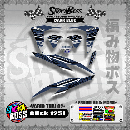 CLICK 125i V2 DECALS ( VARIO THAI 02 )【WITH FREEBIES】