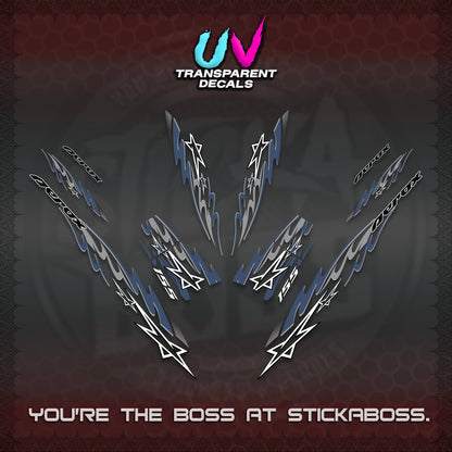 AEROX V2 INDO UV TRANSPARENT DECALS (2026 STAR 0001 MOTIF) STICKER KITS By STICKABOSS