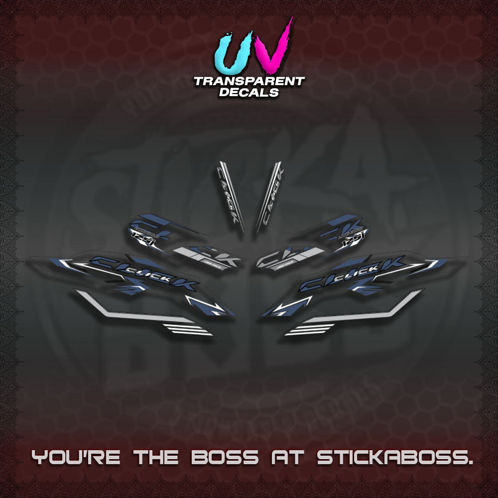 【PREMIUM UV PRINT】TRANSPARENT CLICK 125 V3 INDO-MALAY  VARIO DECALS (2026 CODE2 DESIGN)By STICKABOSS