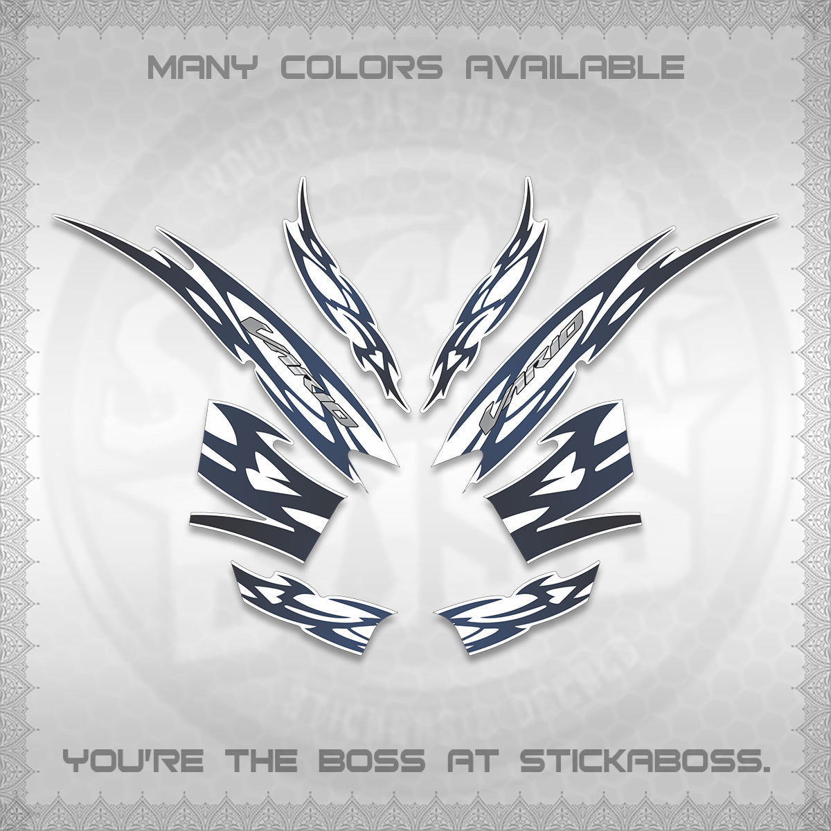 CLICK 125 V2 INDO STRIPING FOR WHITE DECALS (2026 NUSANTARA MOTIF) STICKER DECALS By STICKABOSS