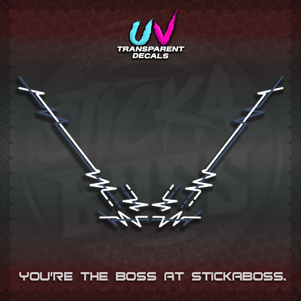 HONDA GIONO UV TRANSPARENT DECALS (PINSTRIPING DESIGN)STICKER DECALS By STICKABOSS