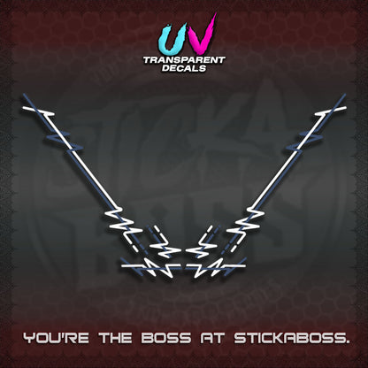 HONDA GIONO UV TRANSPARENT DECALS (PINSTRIPING DESIGN)STICKER DECALS By STICKABOSS