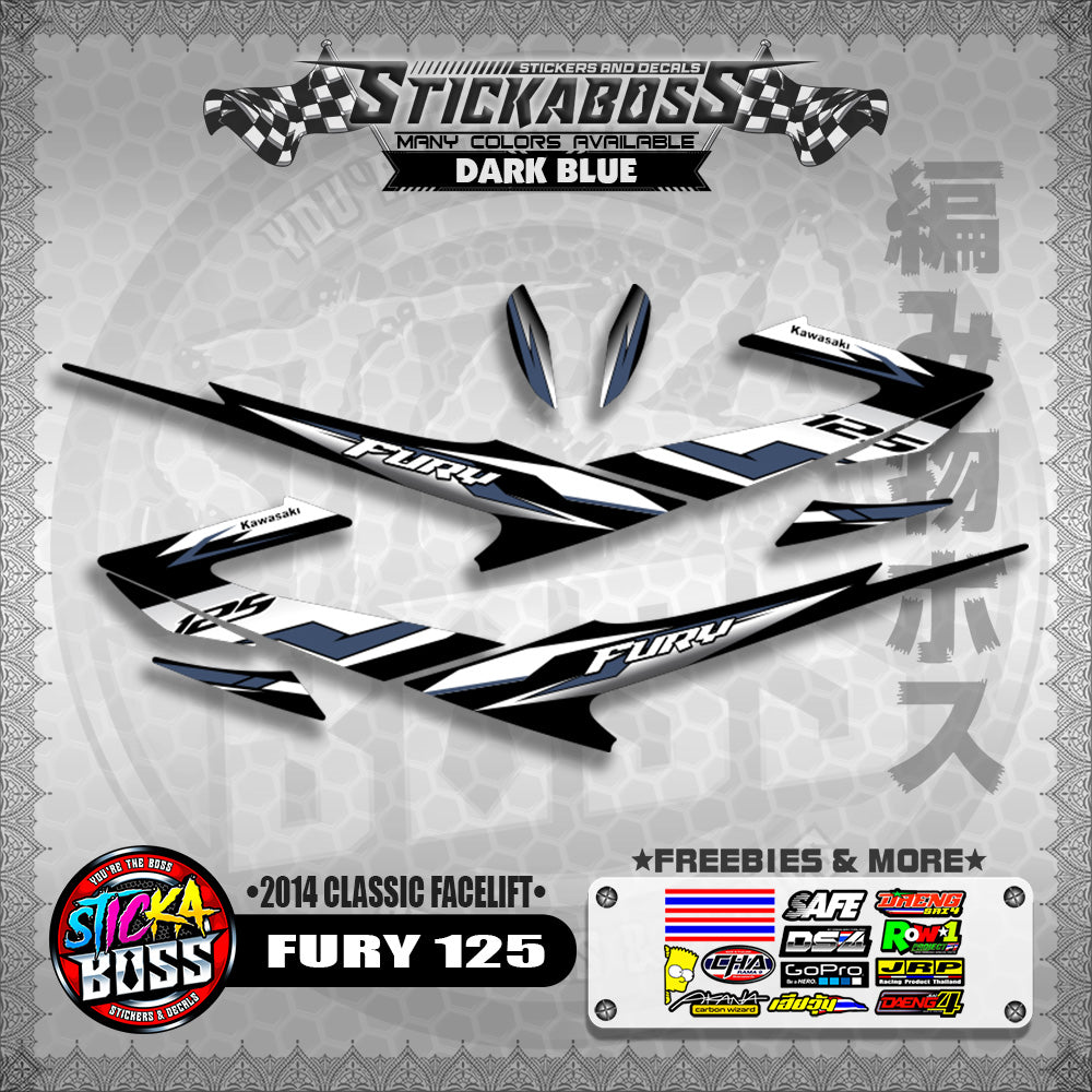 FURY 125 STICKER DECALS ( 2014 CLASSIC FACELIFT )【WITH FREEBIES】