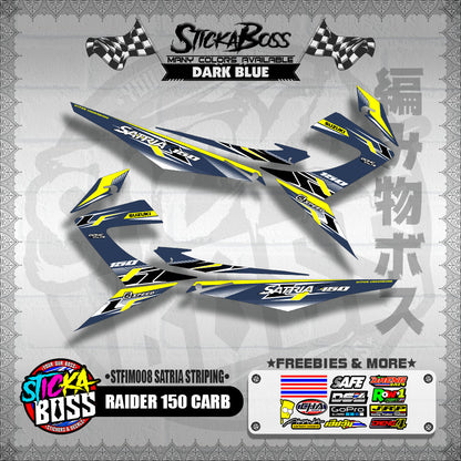 RAIDER 150 CARB DECALS ( STFIM008 SATRIA STRIPING )【WITH FREEBIES】