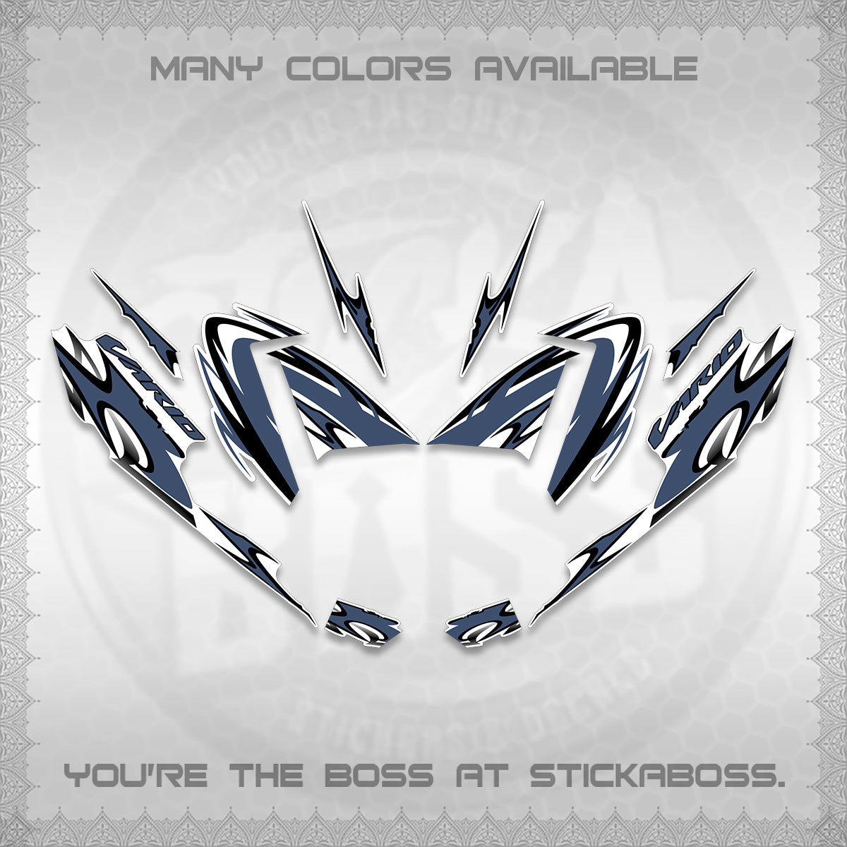 CLICK 125 V4 VARIO STRIPING FOR WHITE DECALS (2026 NEW LED DESIGN) STICKER DECALS By STICKABOSS