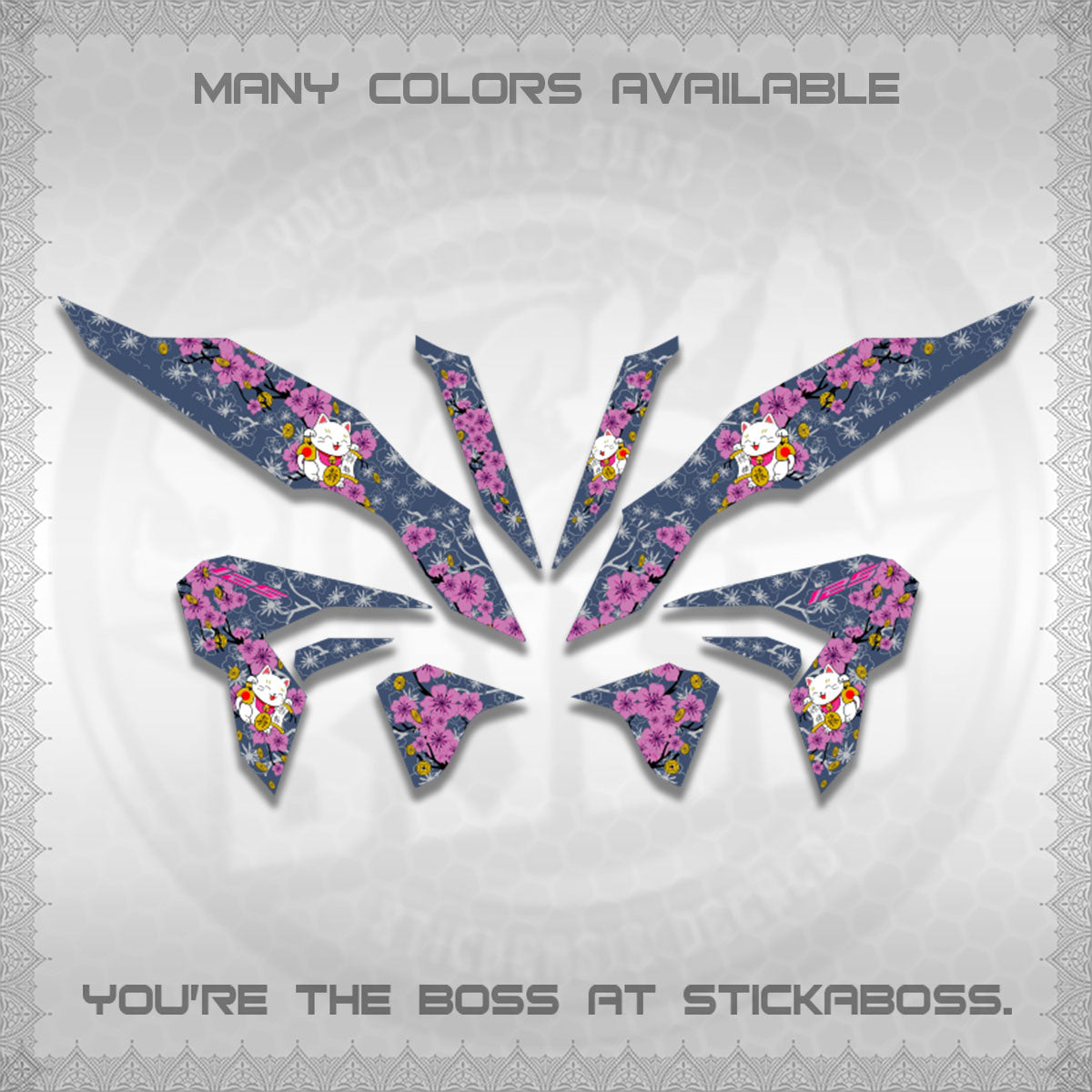 CLICK 125 V3 DECALS (LUCKY CAT SAKURA)STICKER DECALS By STICKABOSS