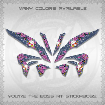 CLICK 125 V3 DECALS (LUCKY CAT SAKURA)STICKER DECALS By STICKABOSS