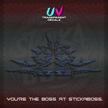 AEROX V3 INDO UV TRANSPARENT DECALS (0006 NEW STAR EDITION)STICKER DECALS By STICKABOSS