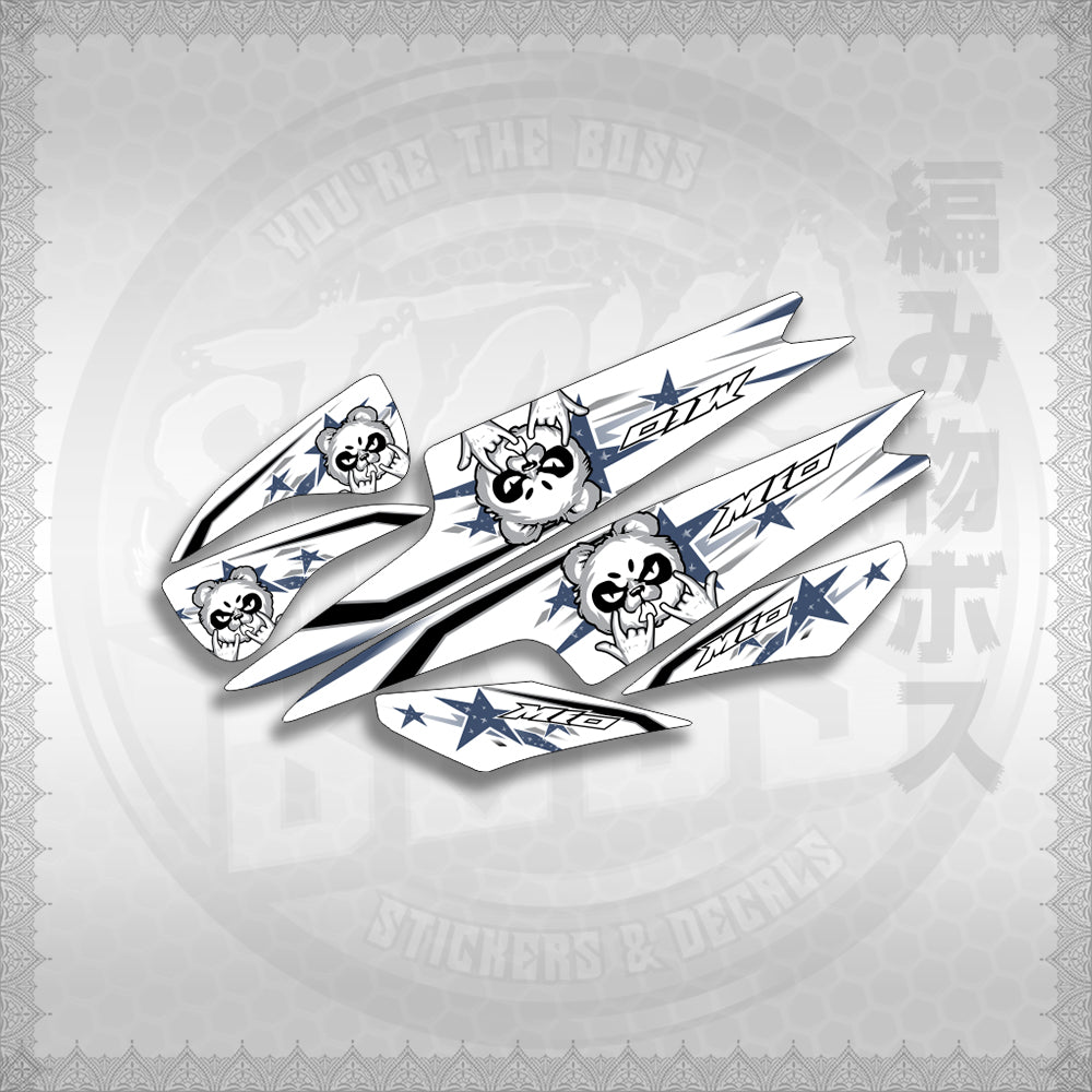 STICKER DECALS for MIO SPORTY / SMILE (MSPSPAST) By STICKABOSS (SOFIE LAMINATED WATERPROOF)