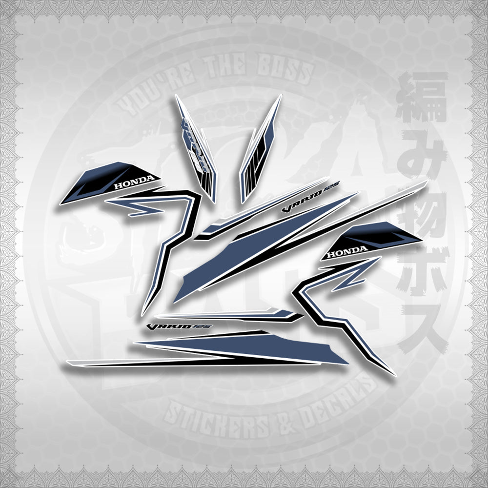 CLICK 125 V3 VARIO VR182114 DESIGN FOR WHITE STICKER DECALS By STICKABOSS (SOFIE LAMINATED WATERPROOF)