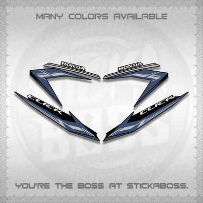 CLICK 125 V3 STOCK DECALS (NEW 2023 DESIGN)STICKER DECALS By STICKABOSS