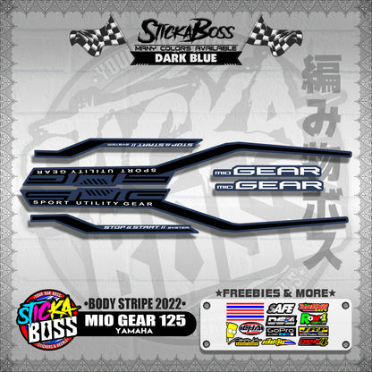 MIO GEAR 125 DECALS ( BODY STRIPE 2022 )【WITH FREEBIES】