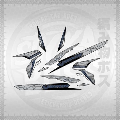 CLICK 125 V3 VARIO STYLIZED TEXT DESIGN STICKER DECALS By STICKABOSS (SOFIE LAMINATED WATERPROOF)