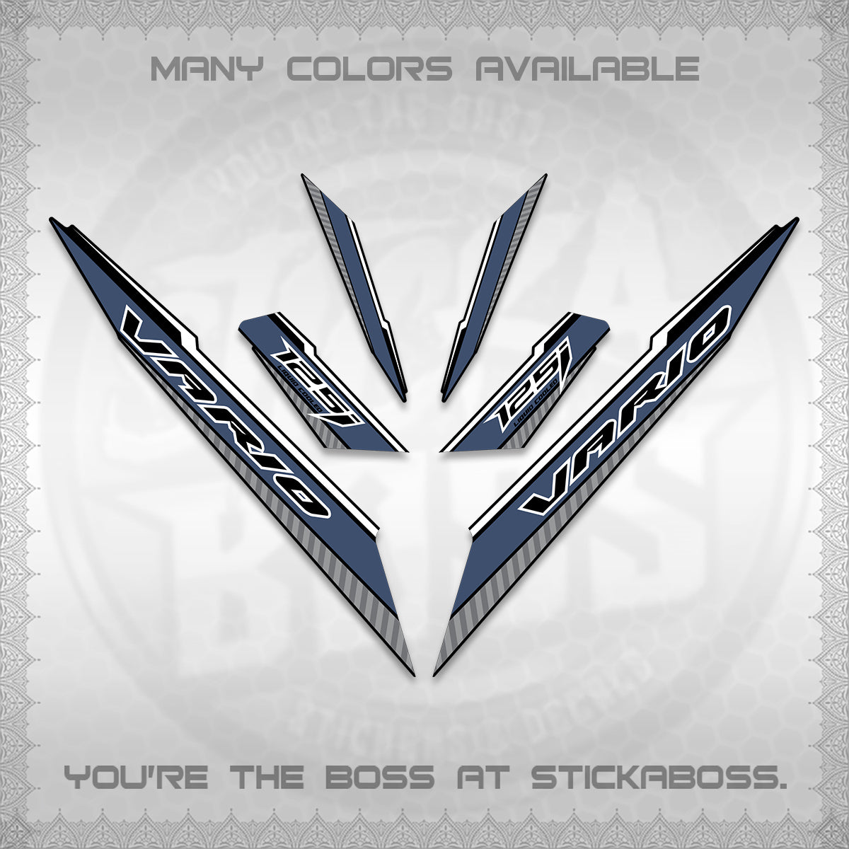 CLICK 125 V3 VARIO DECALS (2024 SV 12-A1 STYLE) STICKER DECALS By STICKABOSS