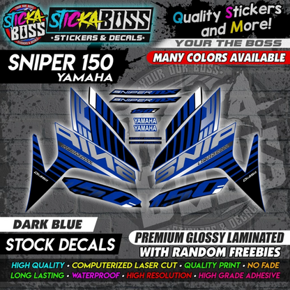 YAMAHA SNIPER 150 Stock Decals [ASSORTED COLORS] Sticker【PREMIUM GLOSSY LAMINATED】