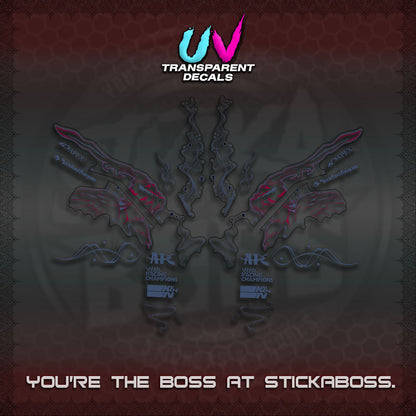 AEROX V3 ALPHA TURBO UV TRANSPARENT DECALS (SUKI 2FAST & 2FURIOUS)STICKER DECALS By STICKABO