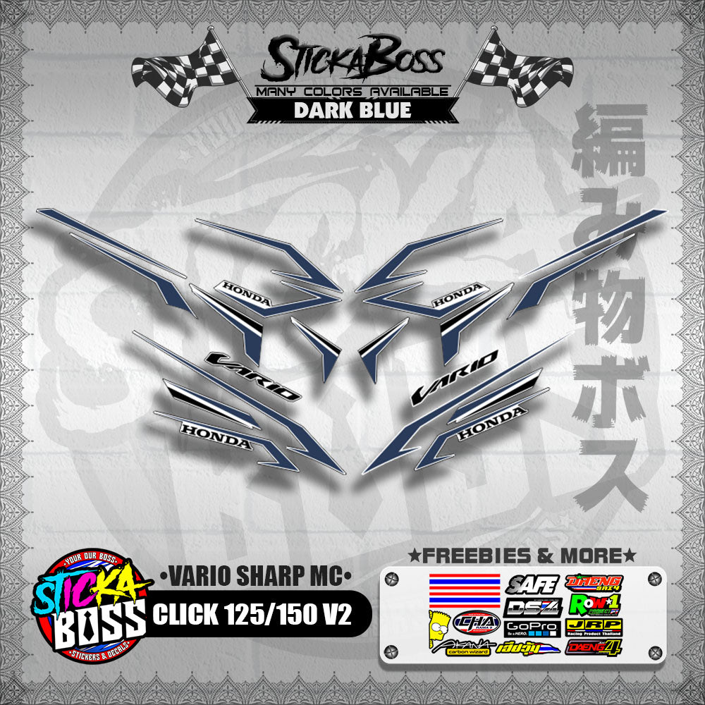 CLICK 125 / 150 V2 DECALS ( VARIO SHARP MC )【WITH FREEBIES】