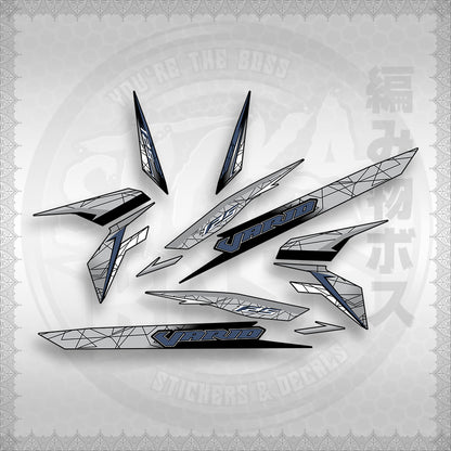 STICKER DECALS for CLICK 125 V3 ( CV3VASTTEDE ) By STICKABOSS (SOFIE LAMINATED WATERPROOF)
