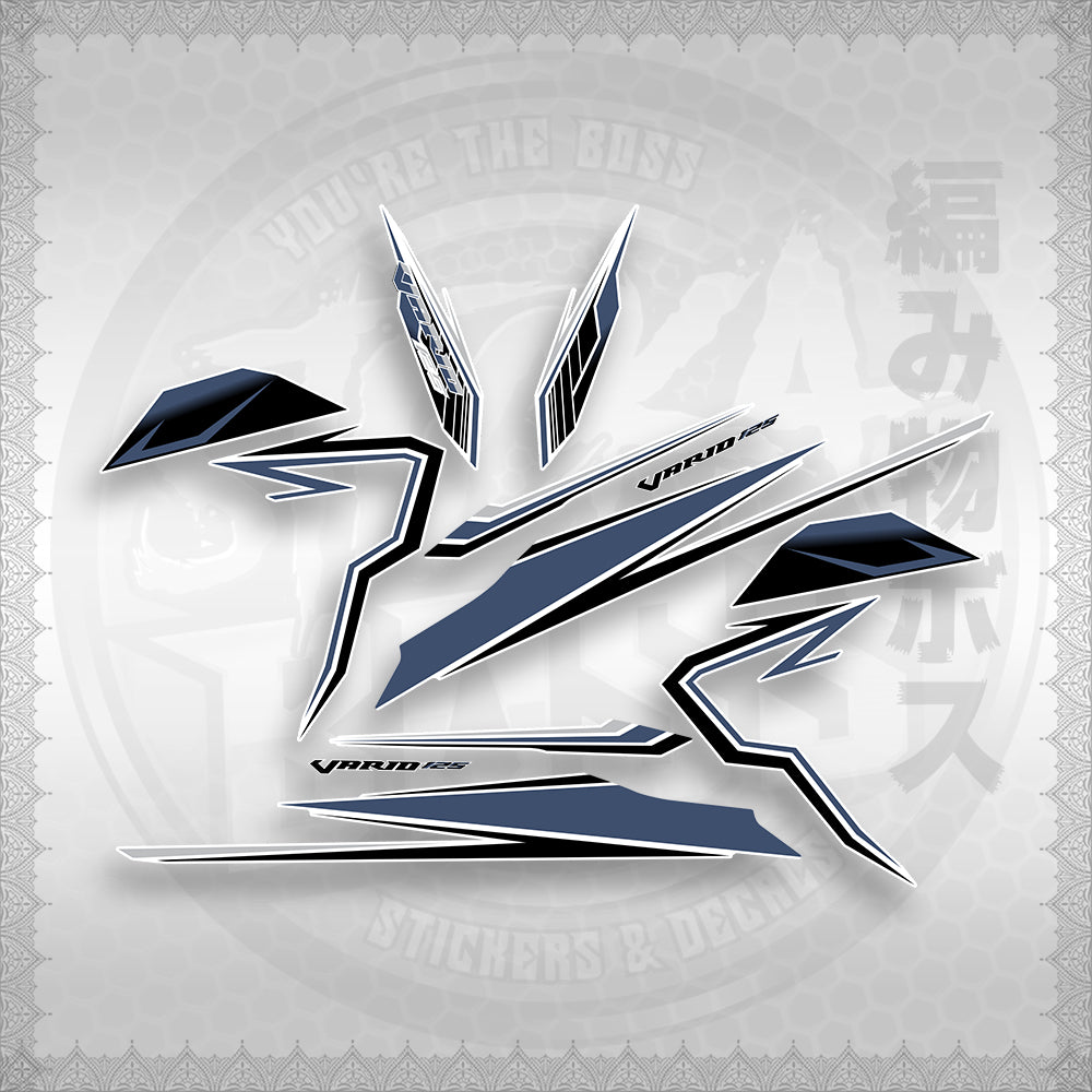 STICKER DECALS for CLICK 125 V3 (CV3VAVRDEFOWH) By STICKABOSS (SOFIE LAMINATED WATERPROOF)