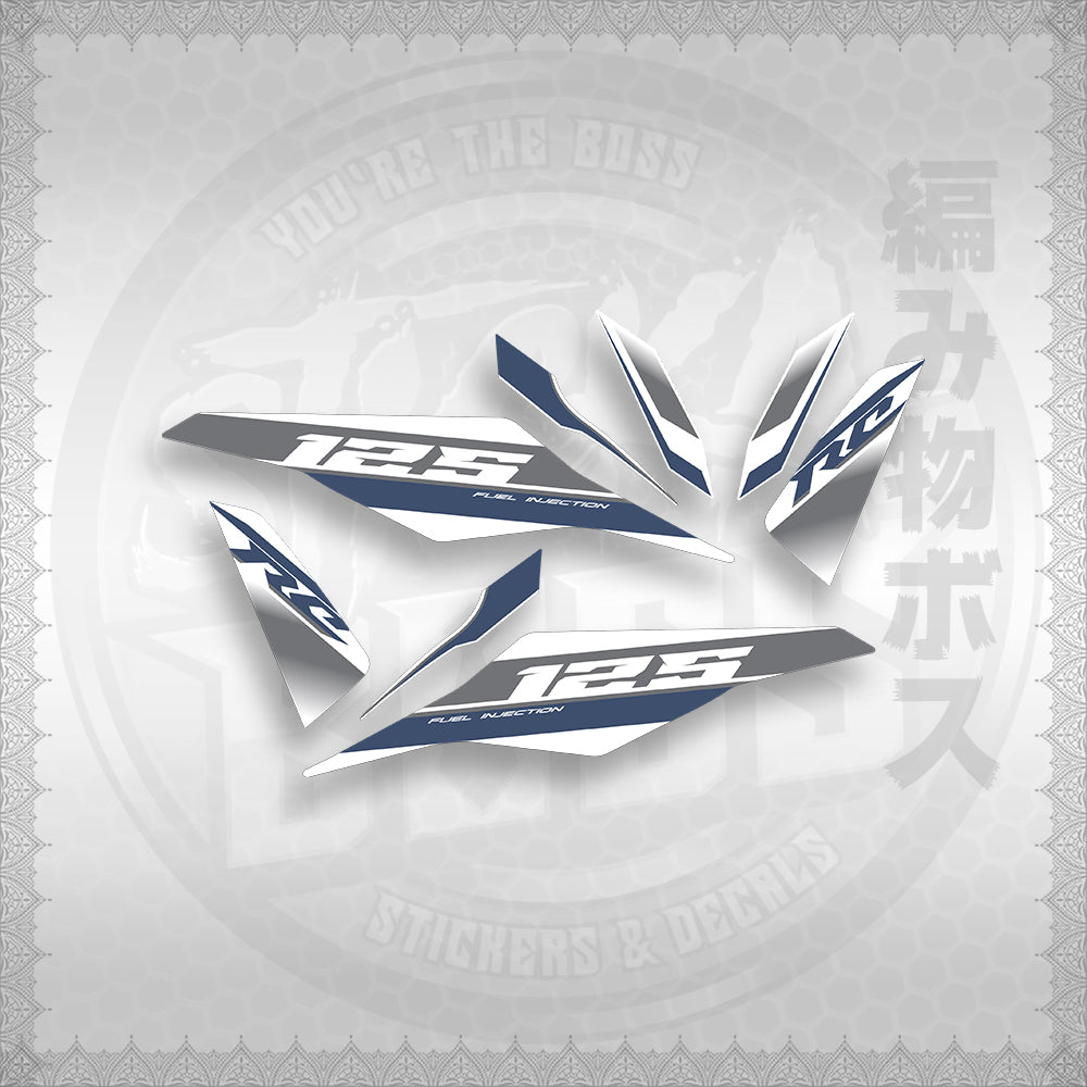 STICKER DECALS for MIO I 125 (MIIM3DARCEDFOWH) By STICKABOSS (SOFIE LAMINATED)