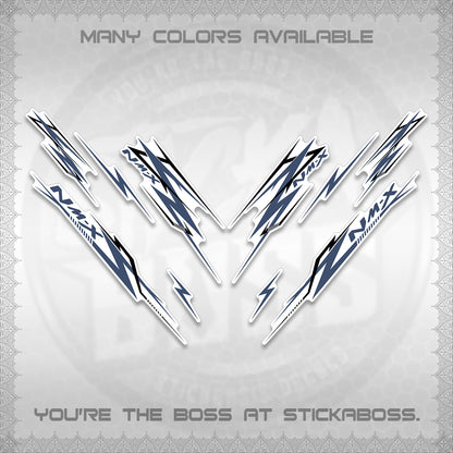 NMAX V2 FOR WHITE DECALS (2024 NM A8 STYLE) STICKER DECALS By STICKABOSS