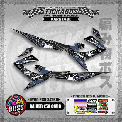 RAIDER 150 CARB STICKER DECALS ( DYNO PRO SATRIA )【WITH FREEBIES】