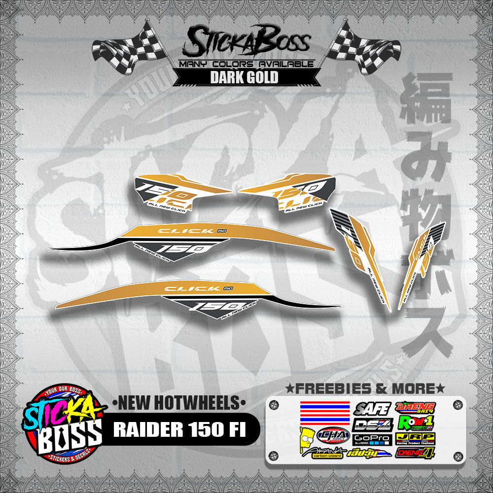 CLICK 150 V2 DECALS FOR WHITE ( NEW CUSTOM STRIPPING GAME CHANGER )【WITH FREEBIES】