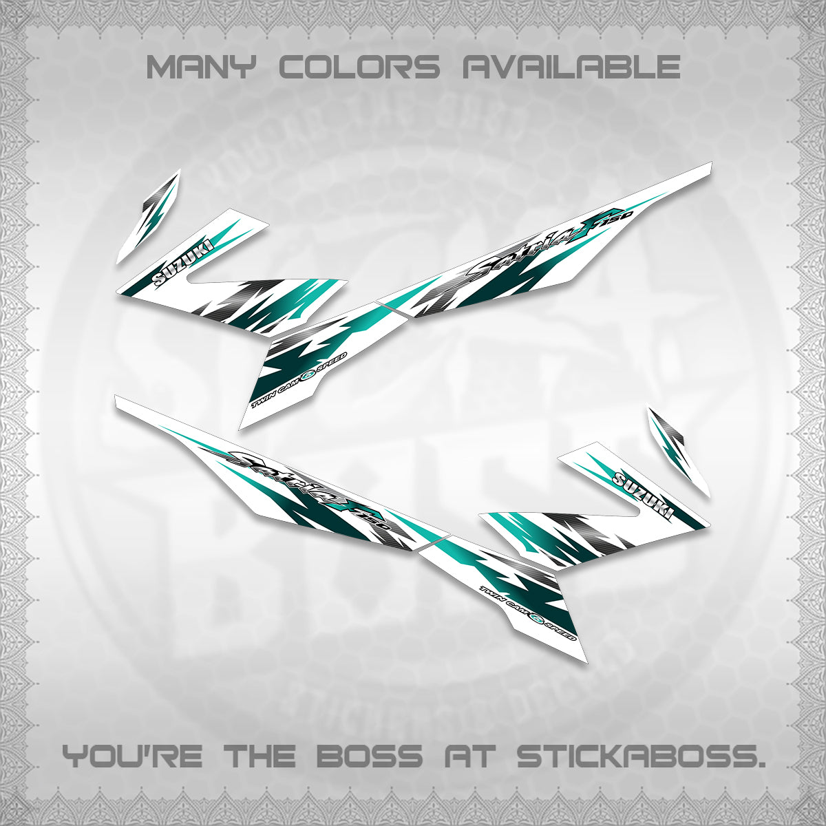 RAIDER 150 FI FOR WHITE SATRIA DECALS (TH CODE 2) STICKER DECALS BY STICKABOSS (Copy) (Copy)