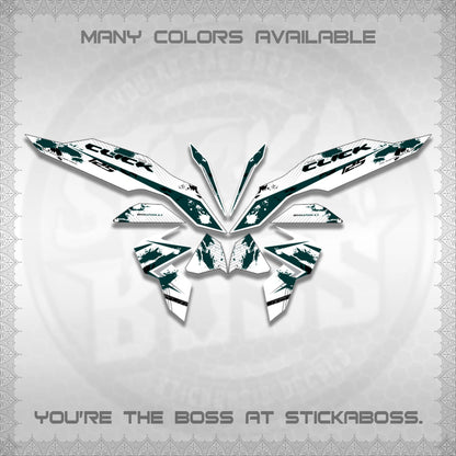 CLICK V3 MALAY FOR WHITE DECALS (HITAM STRIPING 03 MOTIF)STICKER DECALS By STICKABOSS