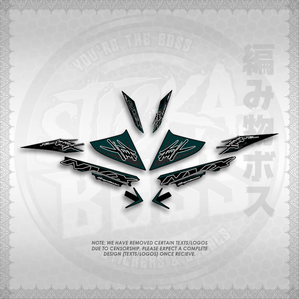 STICKER DECALS for AEROX V3 ALPHA TURBO (AV3HAHO) By STICKABOSS (SOFIE LAMINATED WATERPROOF)