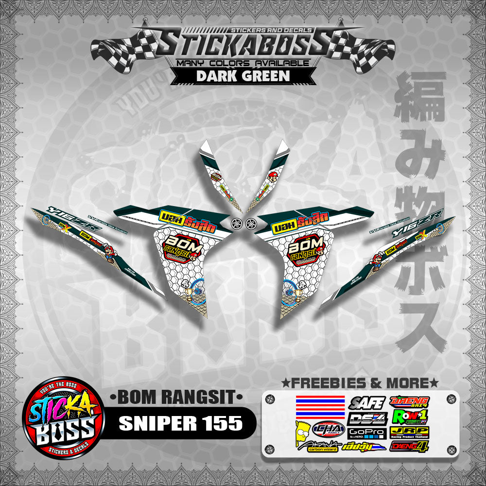 SNIPER 155 INDO DECALS ( BOM RANGSIT )【WITH FREEBIES】