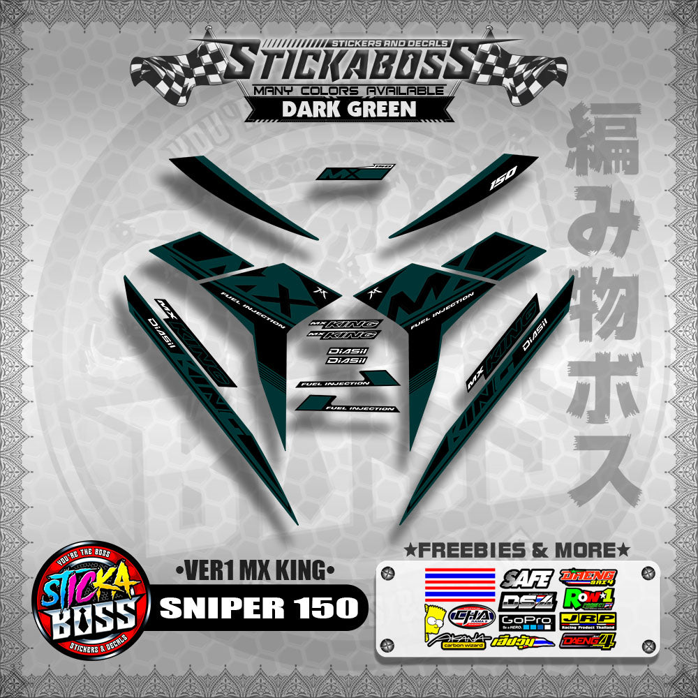 SNIPER 150 DECALS ( VER1 MX KING )【WITH FREEBIES】MALAYSIAN CONCEPT/Y15ZR/EXCITER 150