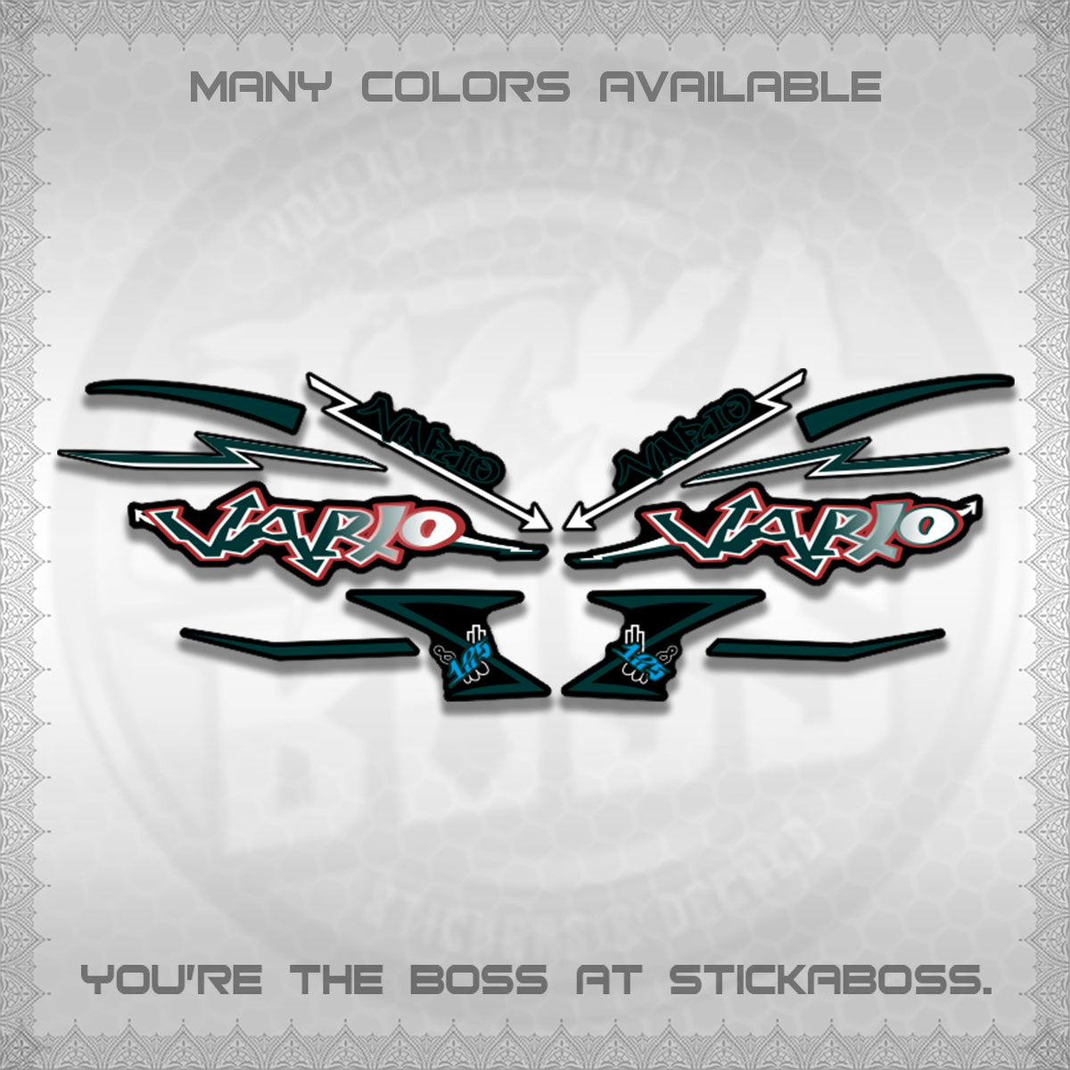 CLICK V2 INDO/MALAY VARIO DECALS (GRAFITY VARIO MOTIF)STICKER DECALS BY STICKABOSS