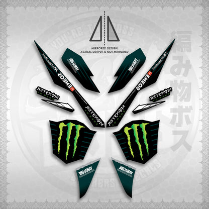 STICKER DECALS for AEROX V3 ALPHA TURBO INDO (AV3MOED01) By STICKABOSS (SOFIE LAMINATED WATERPROOF)