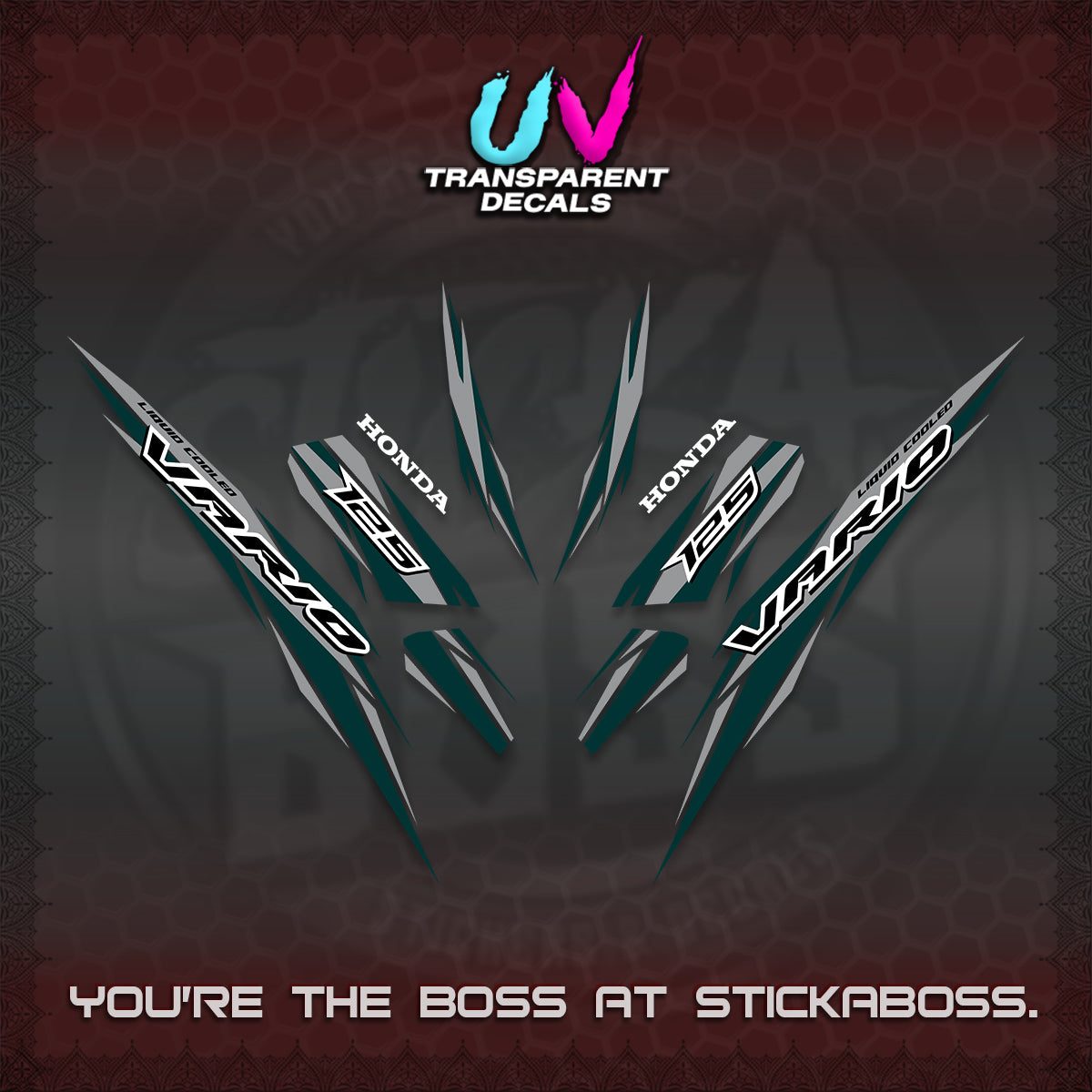 CLICK 125 V3 INDO UV TRANSPARENT DECALS (2024 SV 22-A1 STYLE) STICKER KITS By STICKABOSS