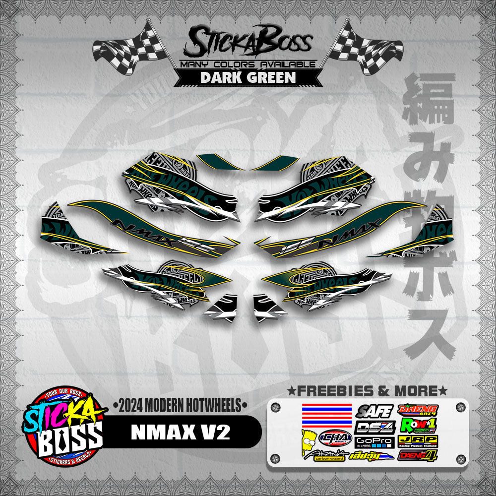 NMAX V2 DECALS ( 2024 MODERN HOTWHEELS )【WITH FREEBIES】