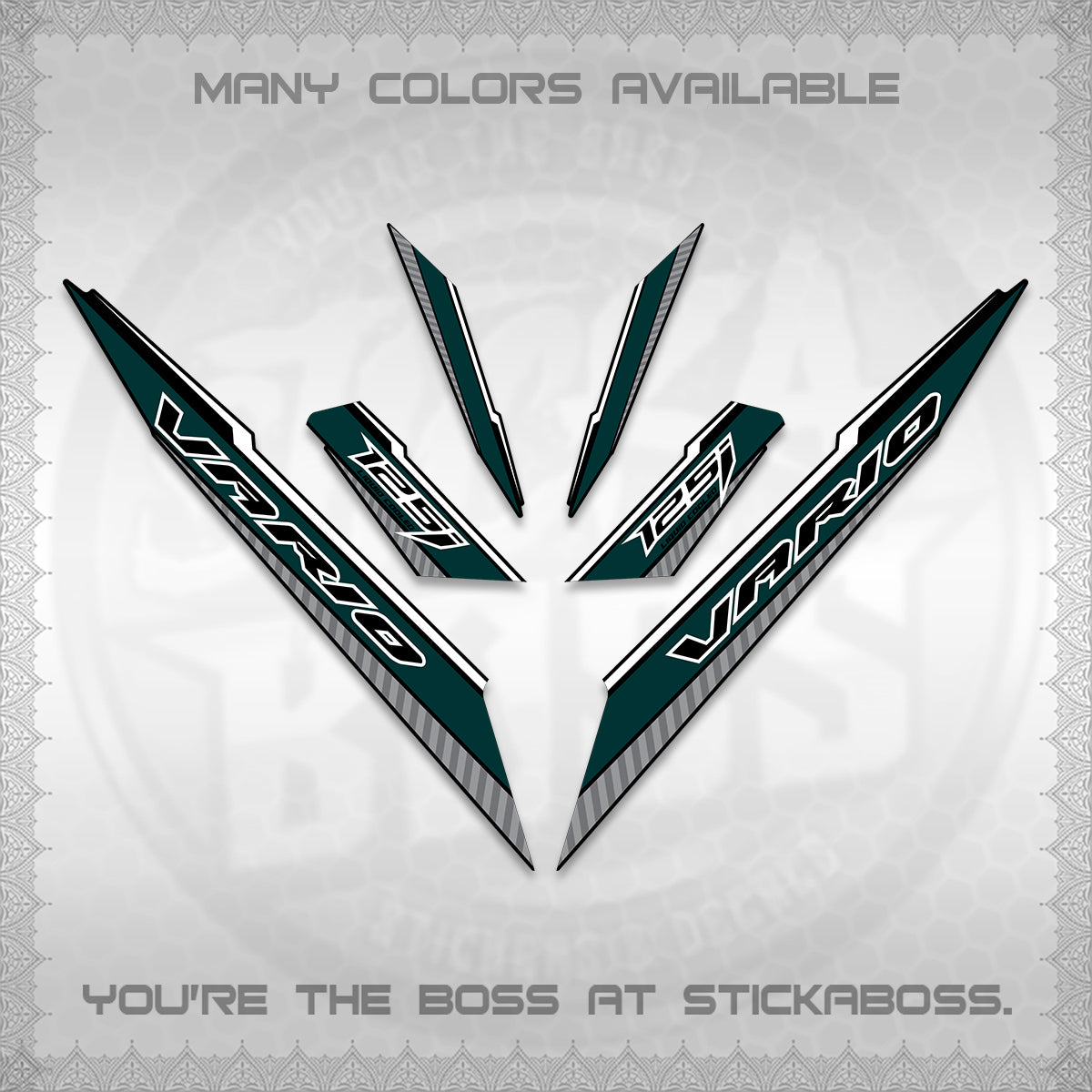 CLICK 125 V3 VARIO DECALS (2024 SV 12-A1 STYLE) STICKER DECALS By STICKABOSS