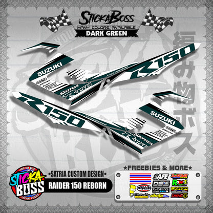 RAIDER 150 REBORN DECALS ( SATRIA CUSTOM DESIGN )【WITH FREEBIES】