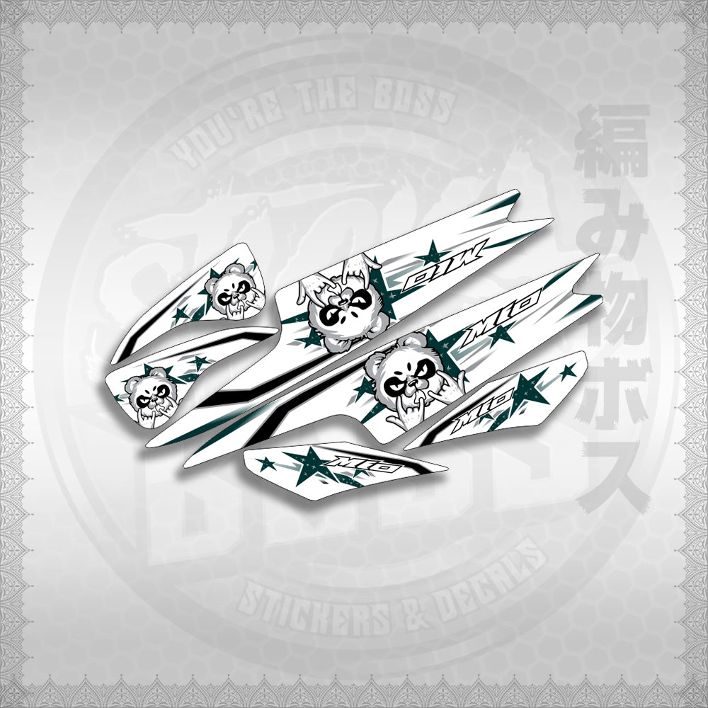 STICKER DECALS for MIO SPORTY / SMILE (MSPSPAST) By STICKABOSS (SOFIE LAMINATED WATERPROOF)