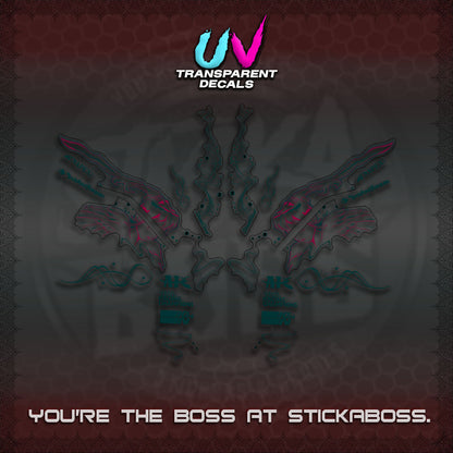 AEROX V3 ALPHA TURBO UV TRANSPARENT DECALS (SUKI 2FAST & 2FURIOUS)STICKER DECALS By STICKABO