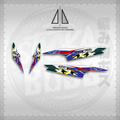 STICKER DECALS for MIO 1 (MIR25BIDESIGN)  By STICKABOSS (SOFIE LAMINATED WATERPROOF)