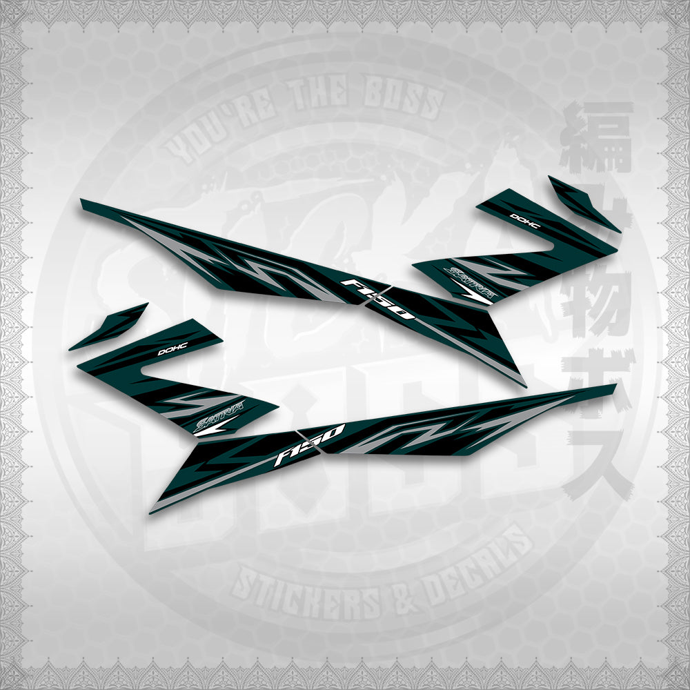 STICKER DECALS for RAIDER 150 Fi (RFINESASHED20) By STICKABOSS (SOFIE LAMINATED WATERPROOF)