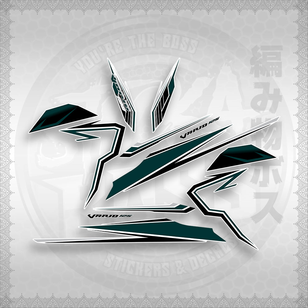 STICKER DECALS for CLICK 125 V3 (CV3VAVRDEFOWH) By STICKABOSS (SOFIE LAMINATED WATERPROOF)