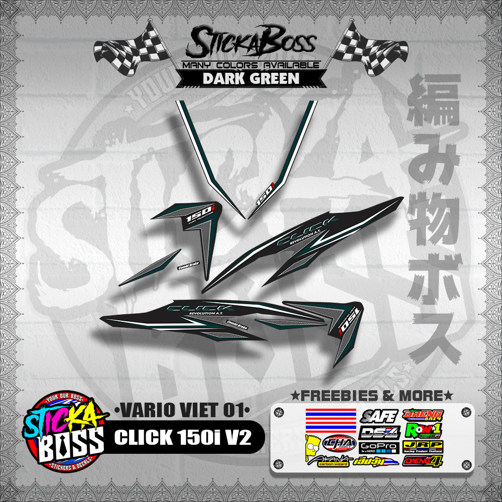 CLICK 150i V2 DECALS ( VARIO VIET 01 )【WITH FREEBIES】