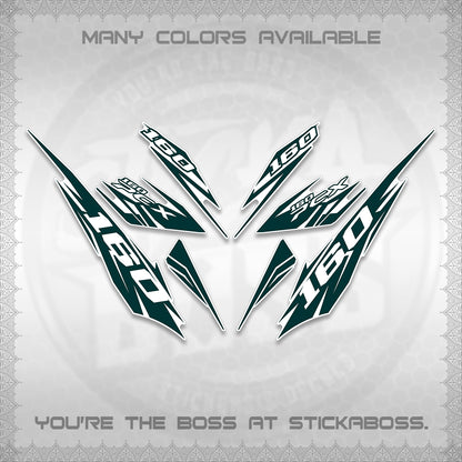 PCX 150 160 INDO FOR WHITE DECALS (2026 NEW 08 DESIGN) STICKER DECALS By STICKABOSS