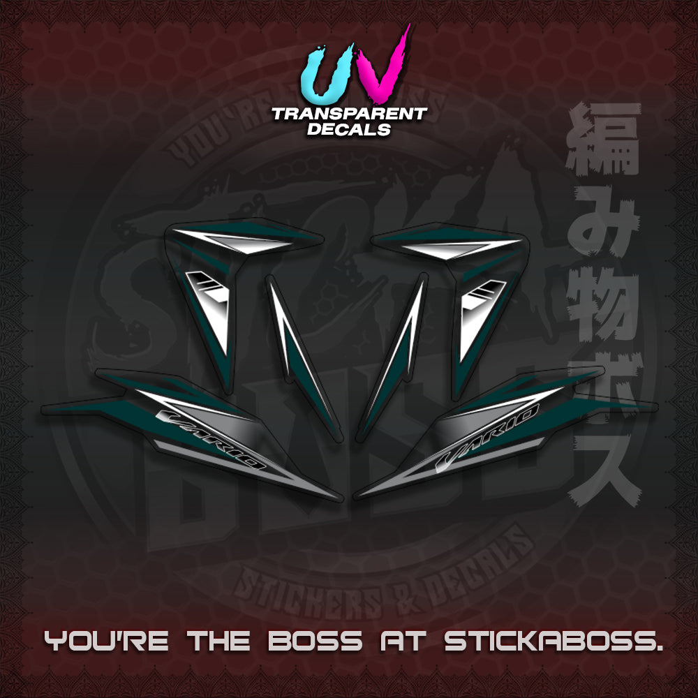 【PREMIUM UV PRINT】CLICK 125 V3 INDO CONCEPT ( TRANSPARENT SLASH BLADE VARIO ) STICKER DECALS By STICKABOSS