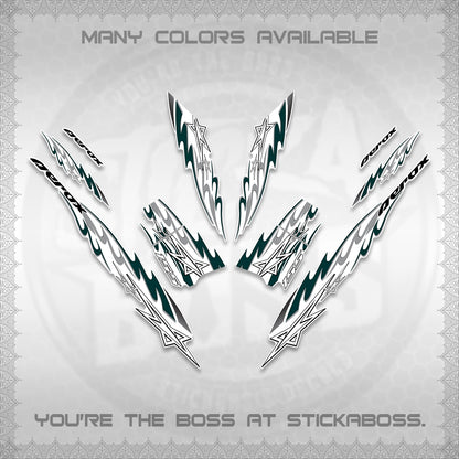 AEROX V2 INDO FOR WHITE DECALS (2026 STAR 0001 MOTIF) STICKER KITS By STICKABOSS