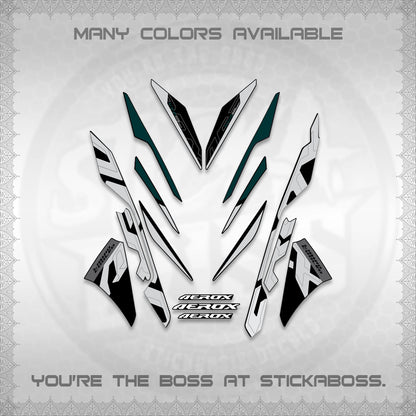 AEROX V3 ALPHA TURBO STOCK DECALS (STOCK DESIGN 2026)STICKER DECALS By STICKABOSS