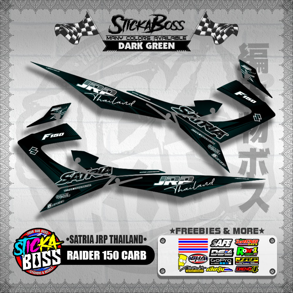 RAIDER 150 CARB DECALS ( SATRIA JRP THAILAND ) [ PREMIUM GLOSSY LAMINATED ]【WITH FREEBIES】
